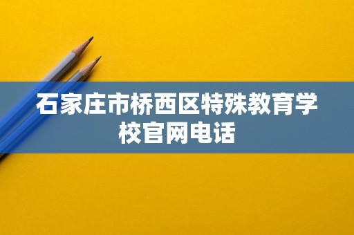 石家庄市桥西区特殊教育学校信息技术咨询服务指南